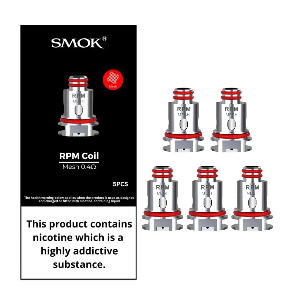 SMOK RPM Replacement Coils, 0.4 Ohm, Mesh Coils - 5 Pack